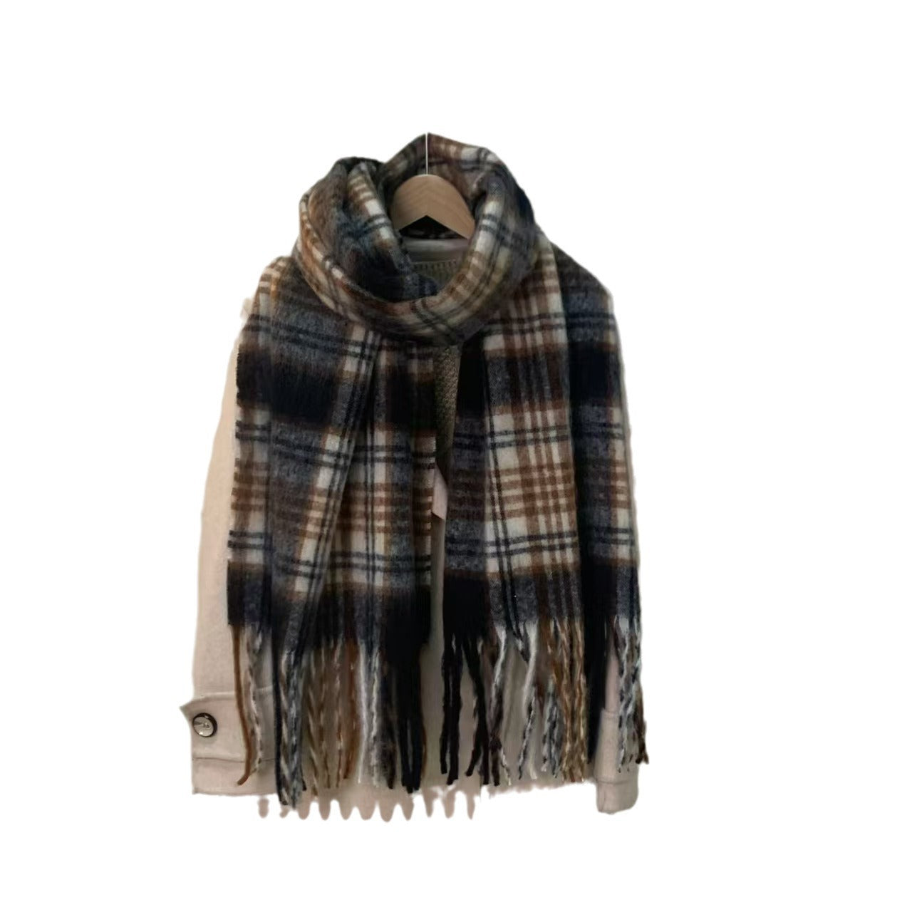 Women's Style British Plaid High-grade Lovers Wild Warm Thick Scarfs