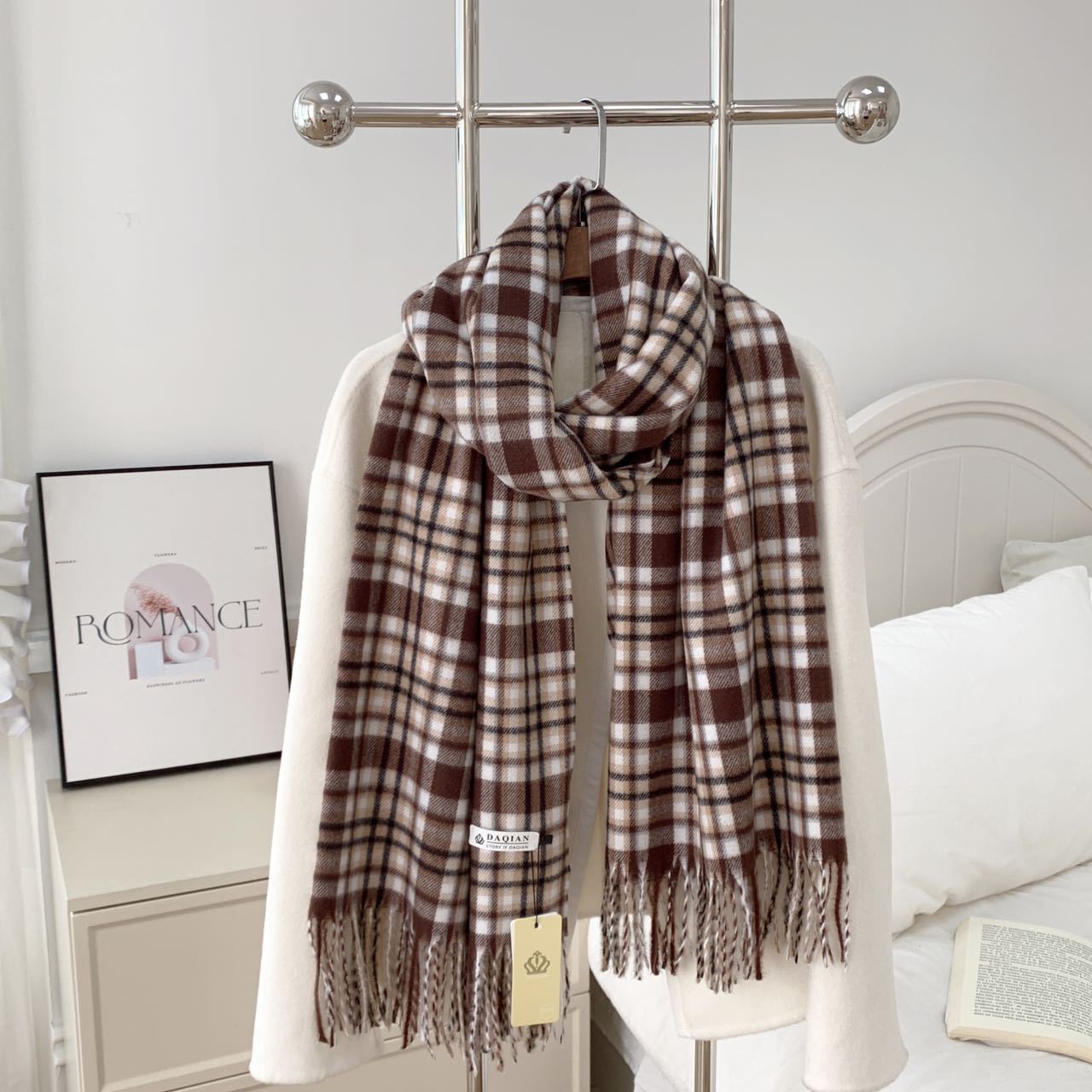 Women's High-grade Check Warm Korean Style Plaid Scarfs