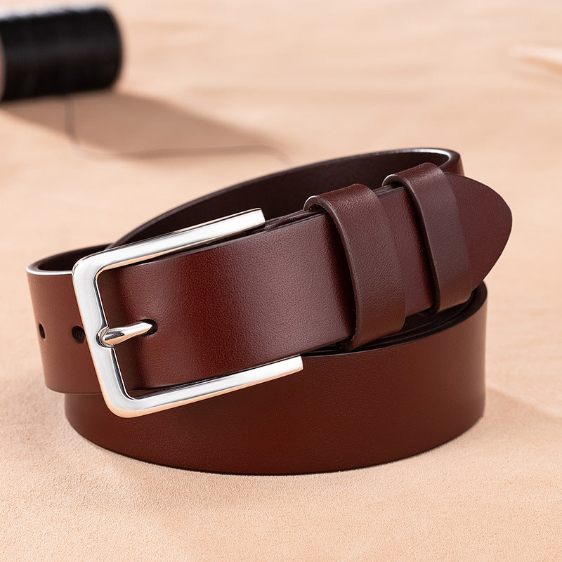 Source Fashion Casual Cowhide Single Layer Dye Belts