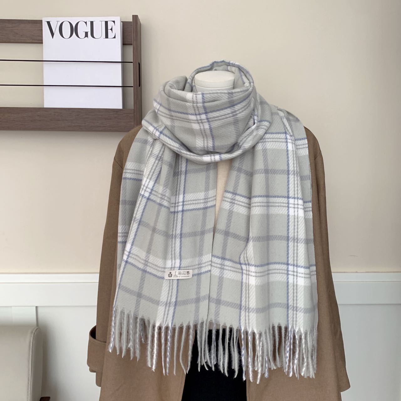 Women's High-grade Check Warm Korean Style Plaid Scarfs