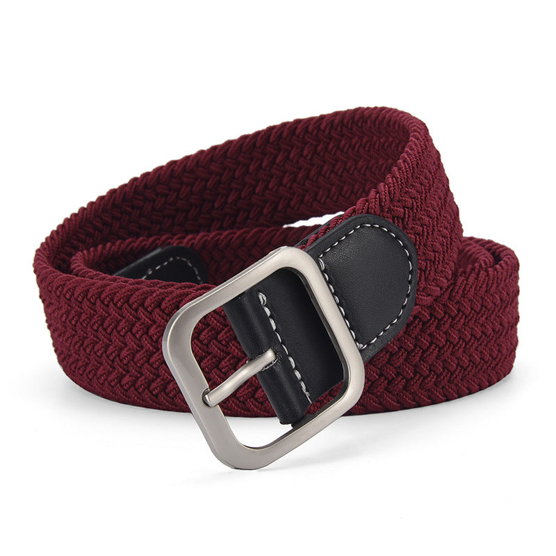 Women's & Men's Pin Buckle Woven Elastic Casual Canvas Belts