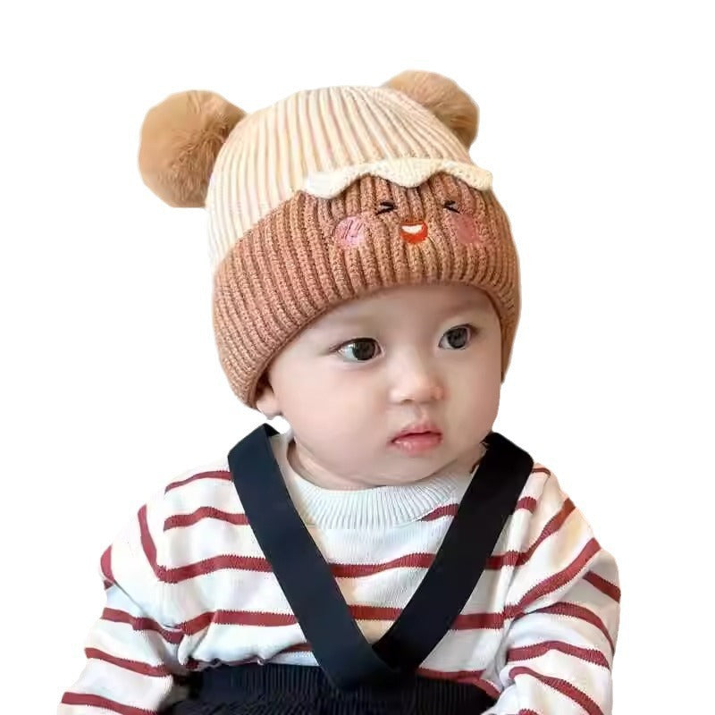 Women's & Men's Cute Fur Ball Sleeve Infant Knitted Wool Kids' Headwear