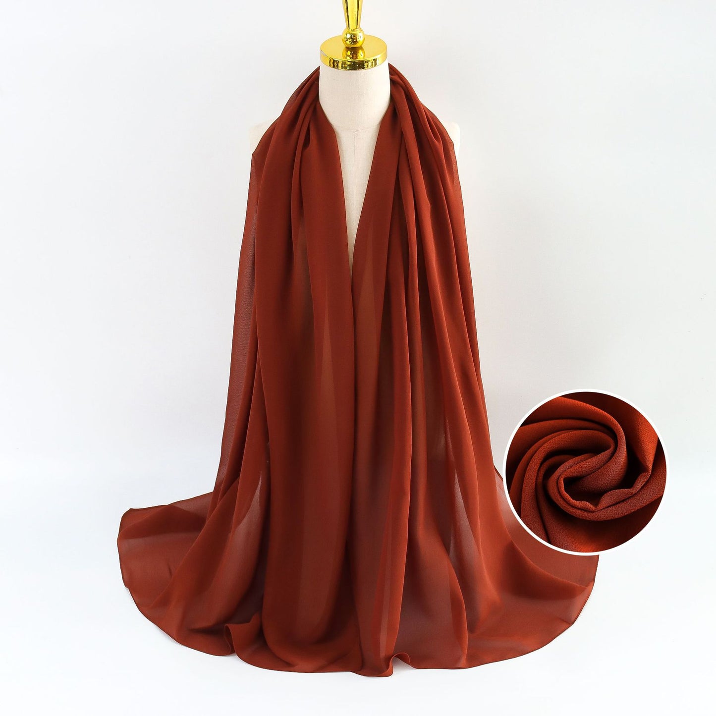 Women's Pearl Chiffon Solid Color Bubble Bag Scarfs