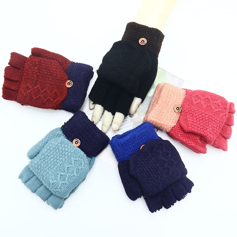 Flip Warm Cute Primary School Clow Gloves