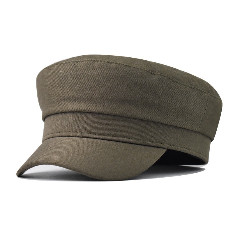 Women's Solid Color Beret Peaked Light Board Hats & Caps