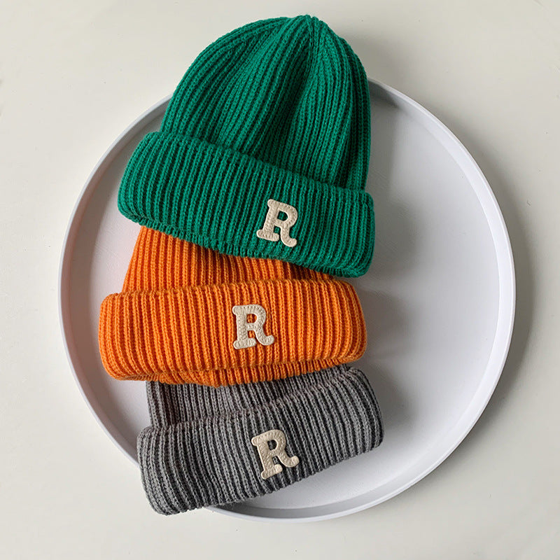 Children's Style Wool Hat Boys Fashion Letters Kids' Headwear