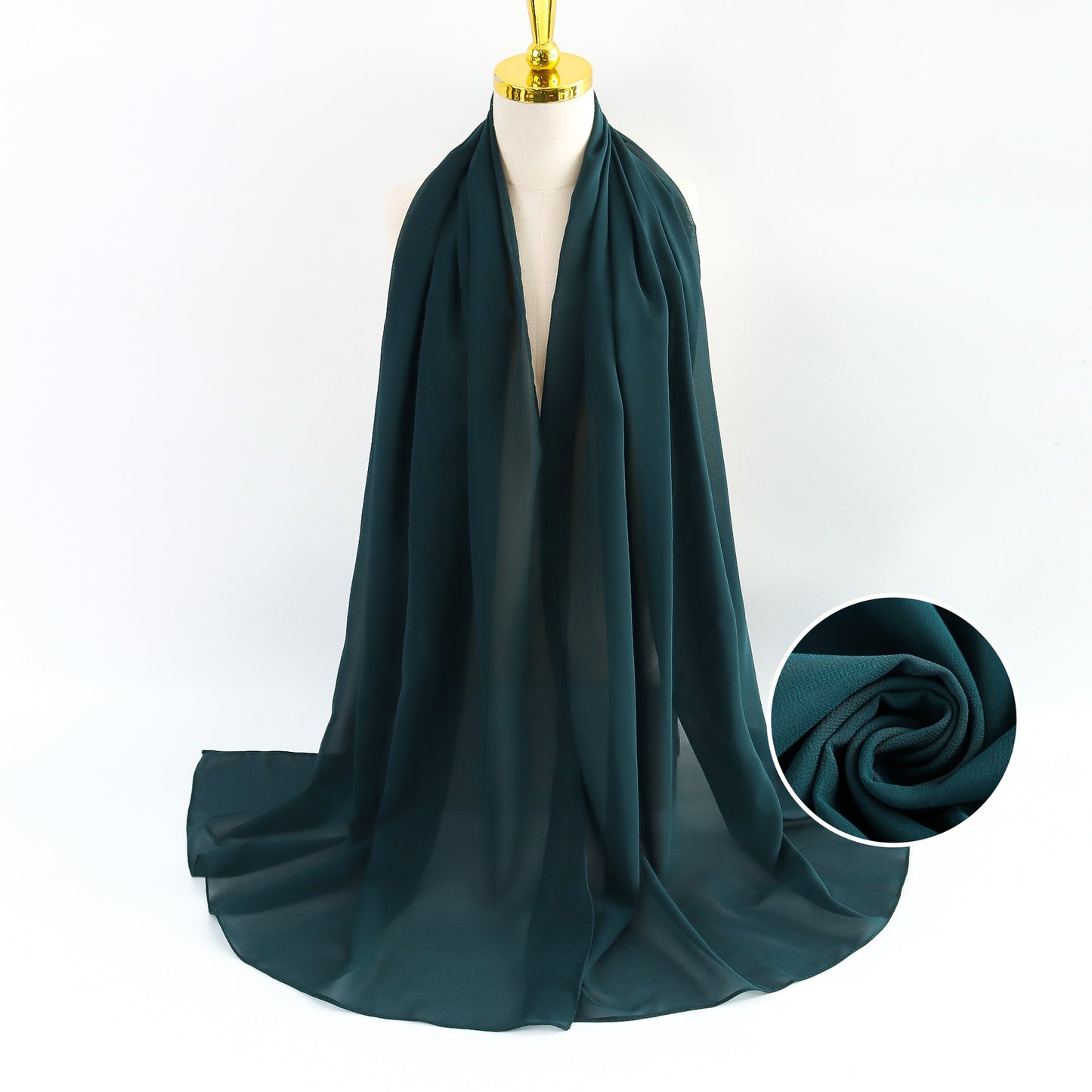 Women's Pearl Chiffon Solid Color Bubble Bag Scarfs