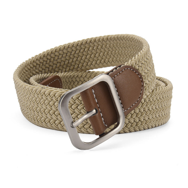 Women's & Men's Pin Buckle Woven Elastic Casual Canvas Belts