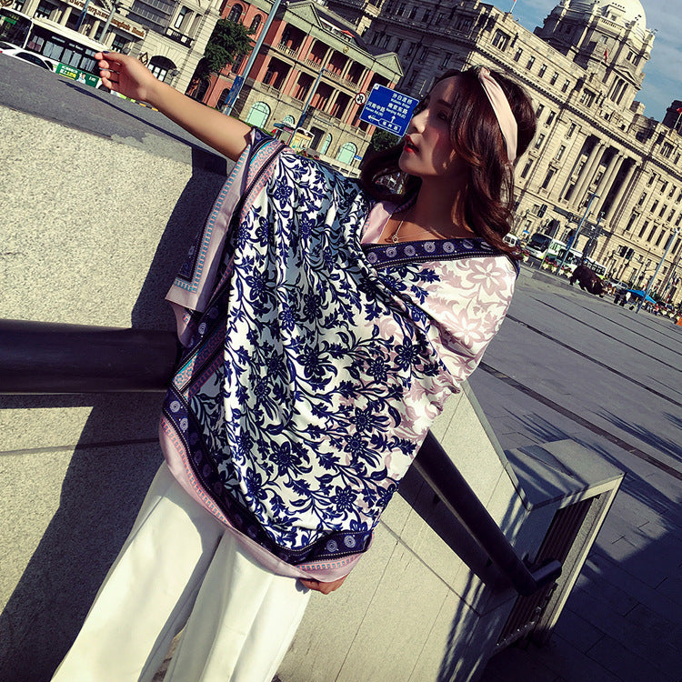 Ethnic Print Travel Outdoor Shawl Air-conditioned Scarfs