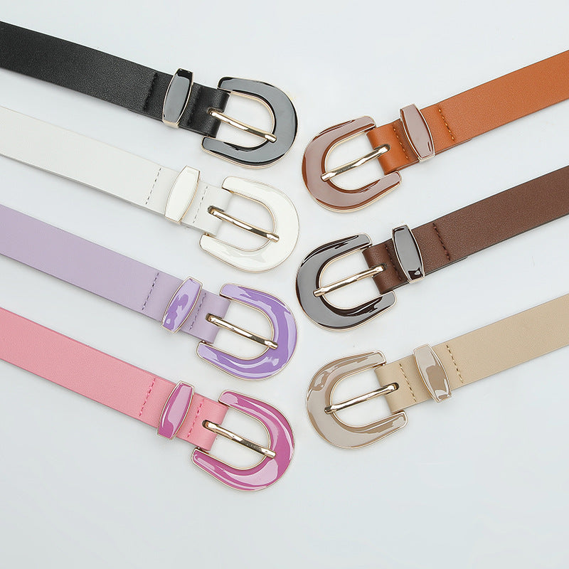 Women's Elegant Light Luxury Solid Color Decorative Belts