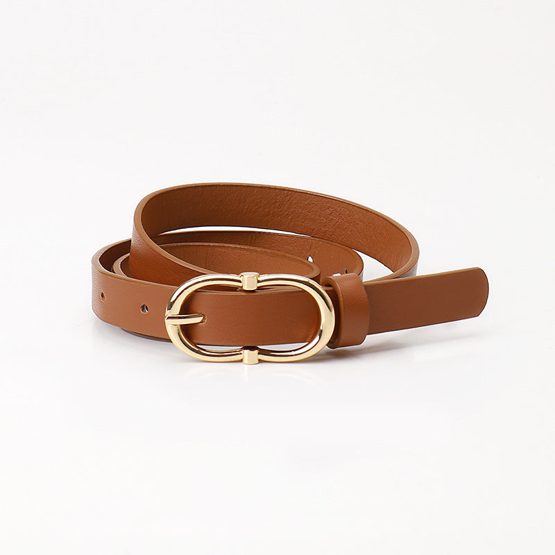 Women's Fashionable High-grade Alloy Pin Buckle Imitation Belts