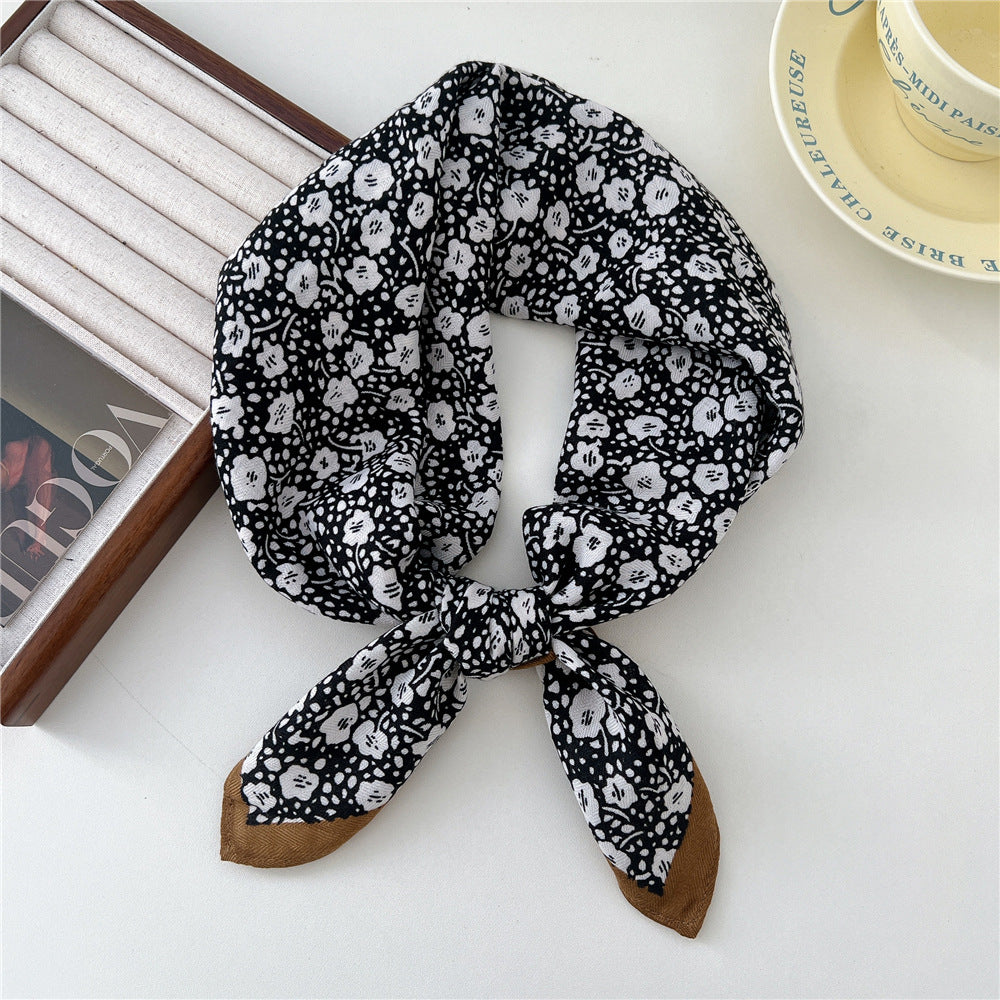 Women's Paisley Fashionable Elegant Cotton Linen Small Scarfs