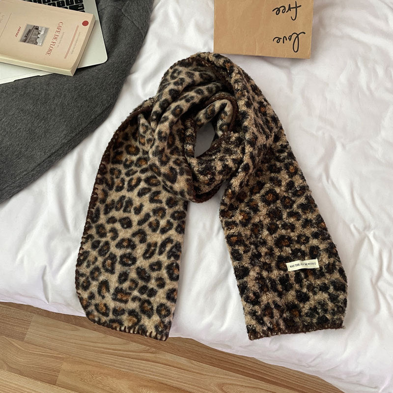 Kind Of Cycle Leopard Print Small Curls Female Fashionable Scarfs