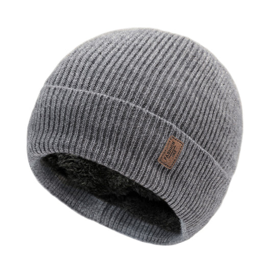 Women's & Men's Knit Hat Warm Thickened Earflaps Woolen Pullover Hats & Caps