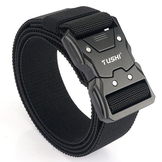 Men's Tactical Quick Release Buckle Elastic Stretch Leisure Cargo Outdoor Belts