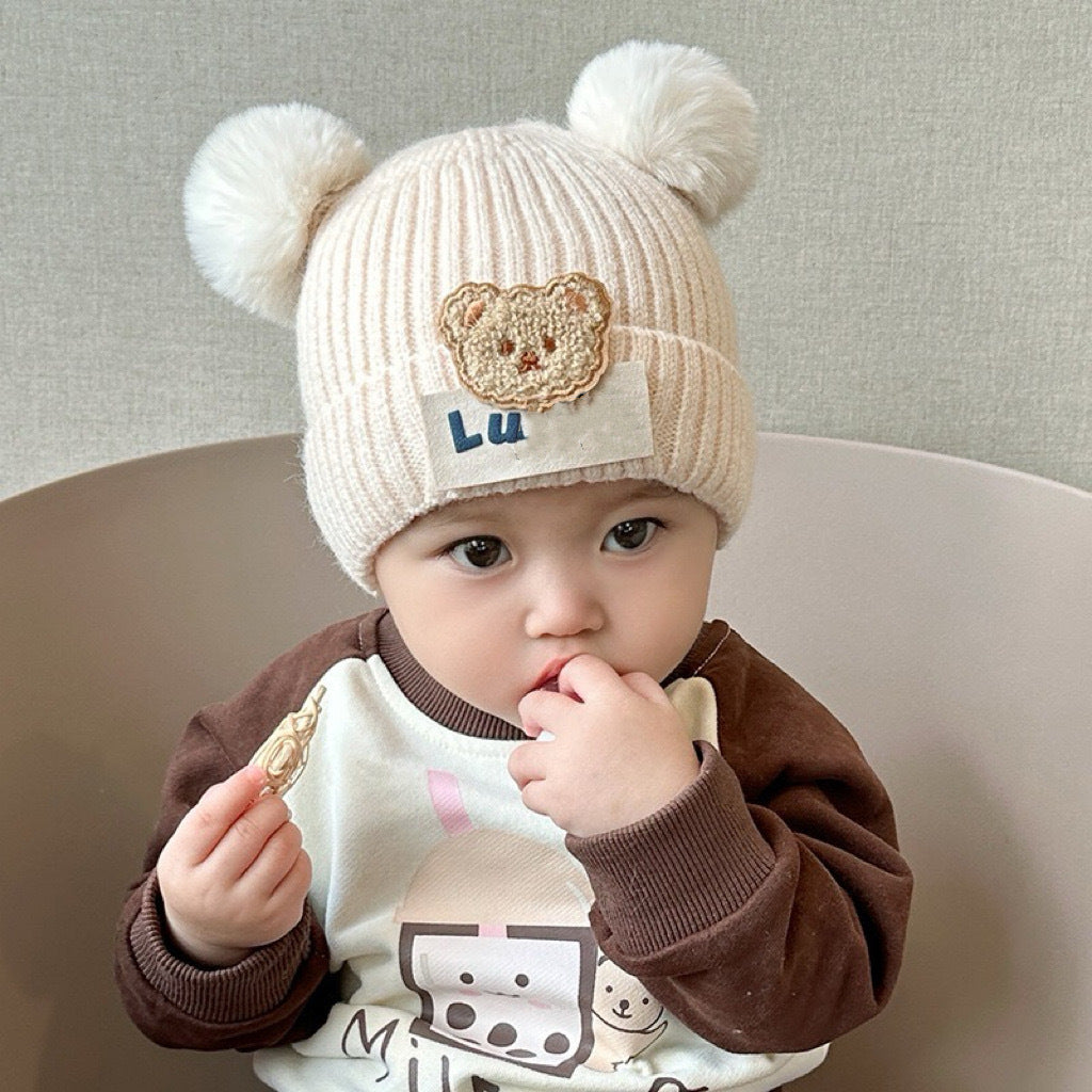 Winter Korean Style Boys Plush Bonnet Kids' Headwear