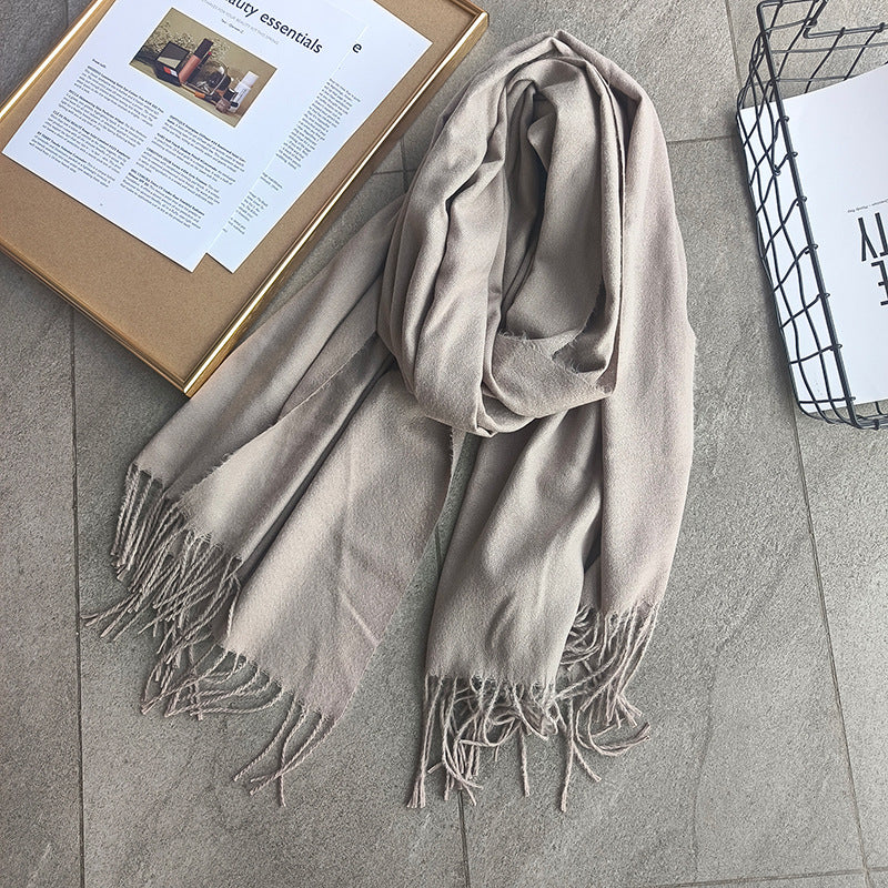 Women's Solid Color Korean Stylish Simple Versatile Scarfs