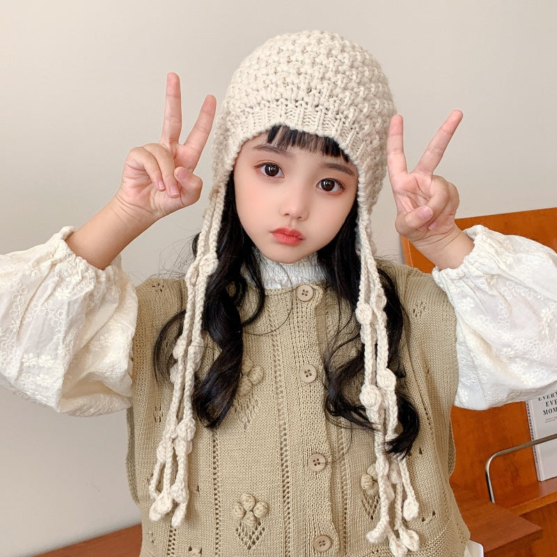 Children's Style Korean Wool Hat Western Handmade Kids' Headwear