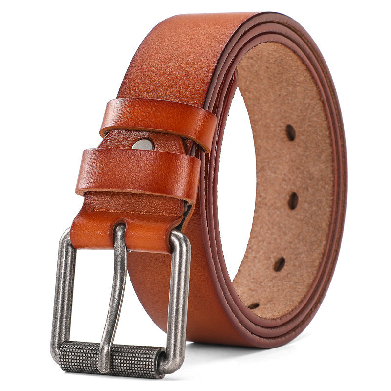 Men's Antique Genuine Leather Pin Buckle Belts