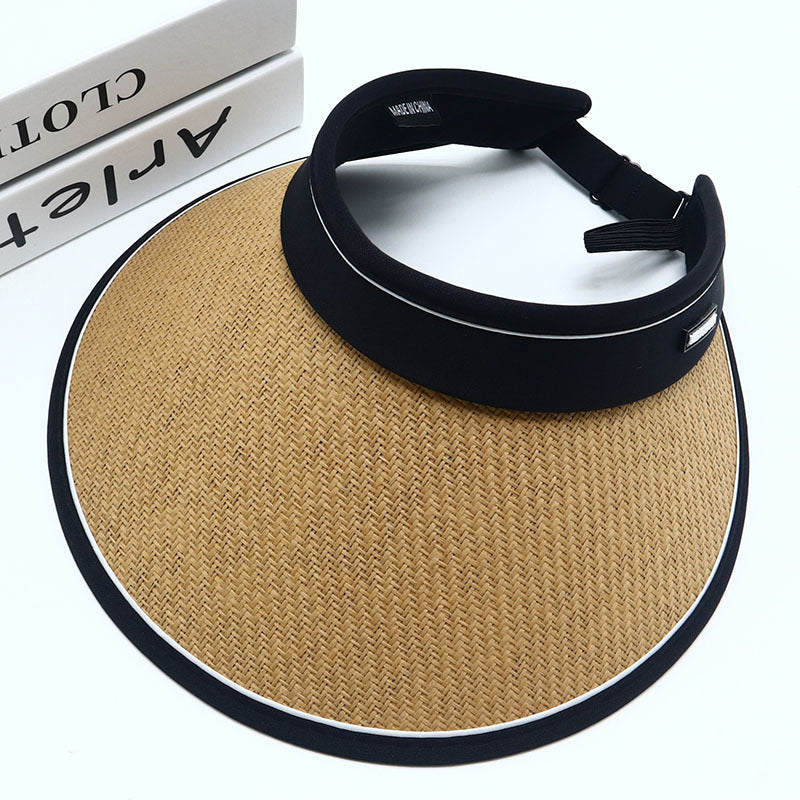 Women's Straw Sun Protection Joint Topless Hat Summer Hats & Caps