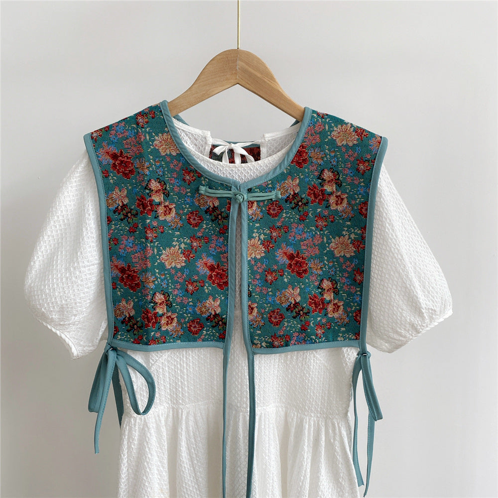 Women's Embroidered Shoulder Small Shawl Fake Collar Air-conditioned Room Waistcoat Scarfs