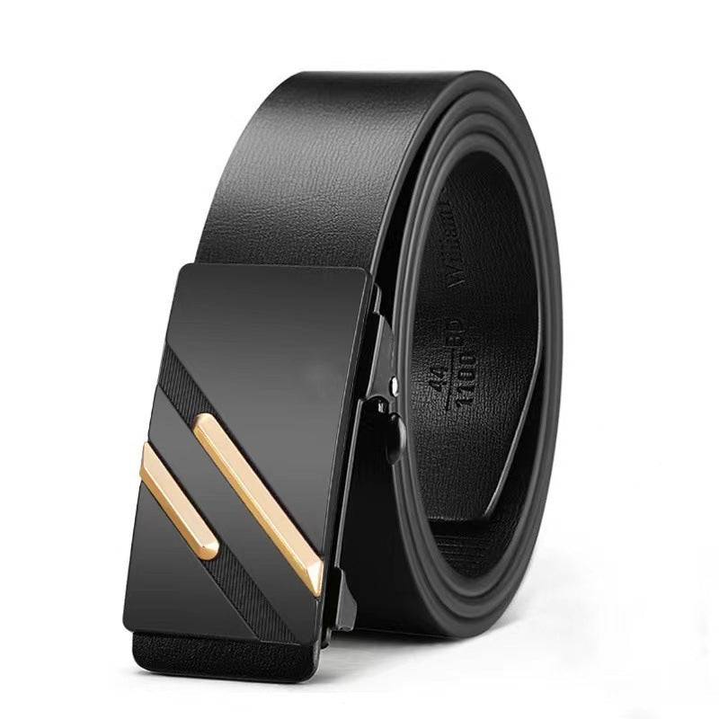 Men's Toothless Inner Wear Letters Automatic Buckle Belts