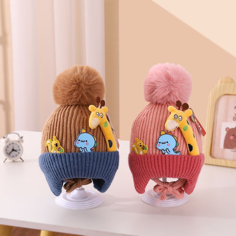 Hat Fleece-lined Thickened Woolen Warm Winter Kids' Headwear