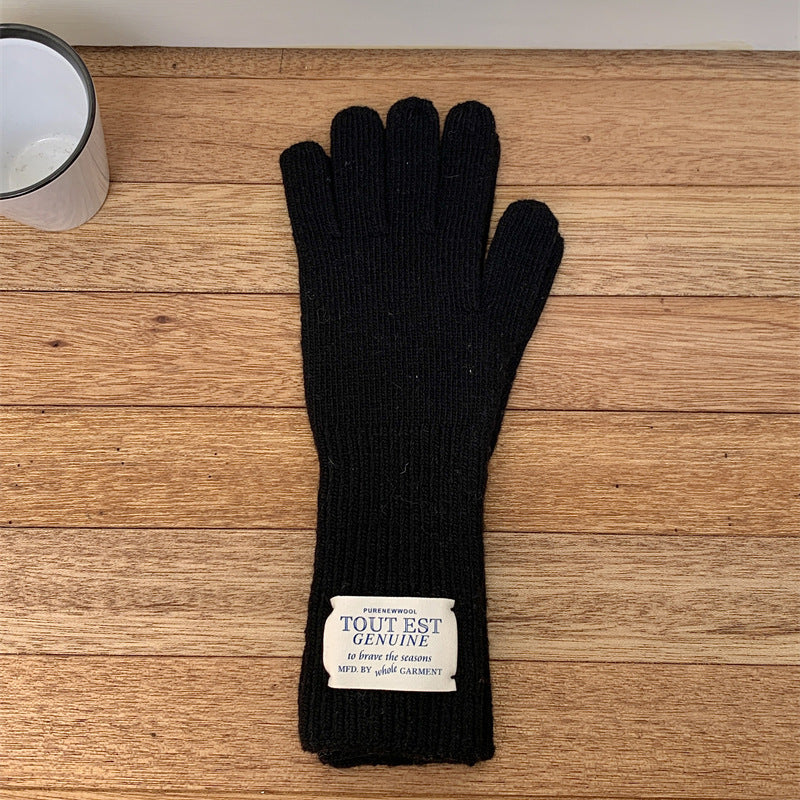 Women's Thermal Finger Touch Screen Long Five Gloves