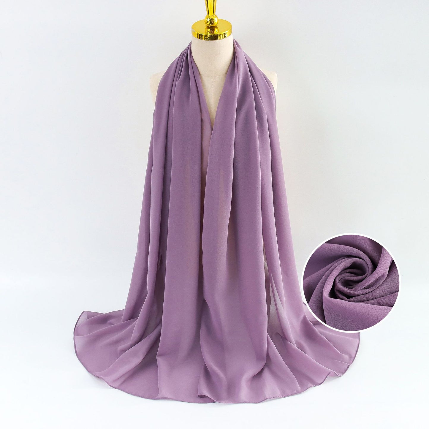 Women's Pearl Chiffon Solid Color Bubble Bag Scarfs