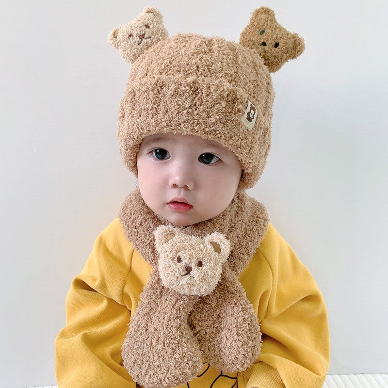 Hat One Two-piece Set Warm Earflaps Kids' Headwear