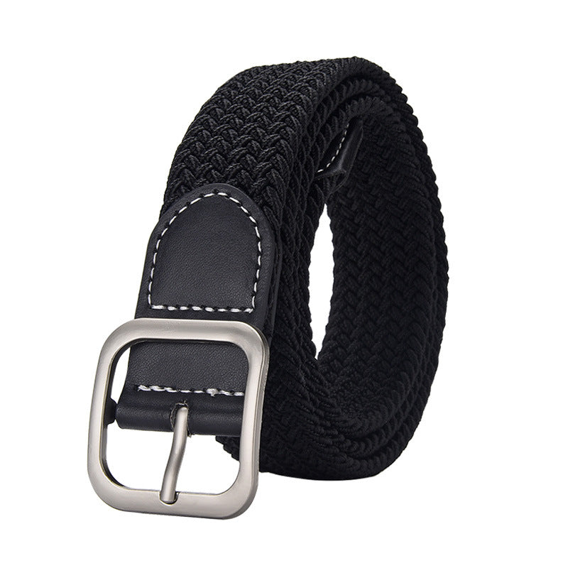 Women's & Men's Pin Buckle Woven Elastic Casual Canvas Belts