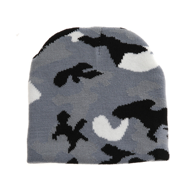 Children's Style Hat Knitted Woolen Boys Sleeve Kids' Headwear