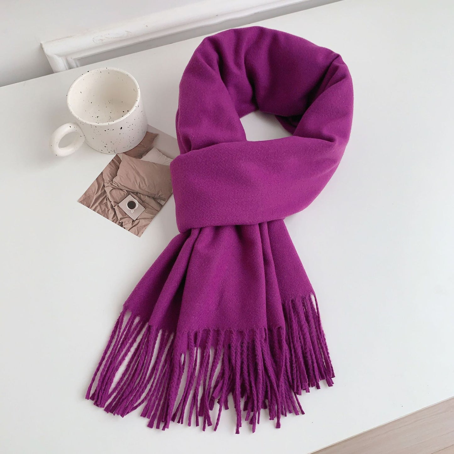 Women's Solid Color Korean Stylish Simple Versatile Scarfs