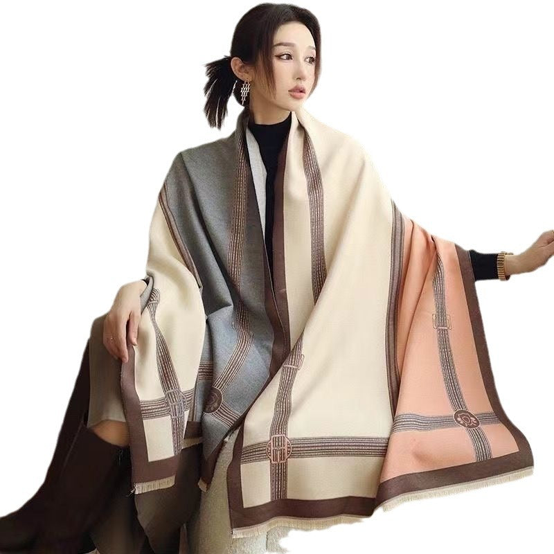 Women's Winter Korean Long Fashion Thick Shawl Scarfs