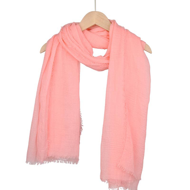 Women's Solid Color Cotton Linen Hair Towel Monochrome Scarfs