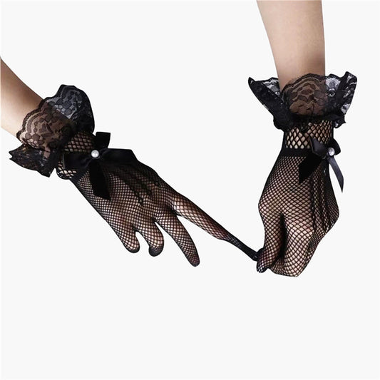 Women's Style Bowknot Thin Dress Decoration Wedding Gloves