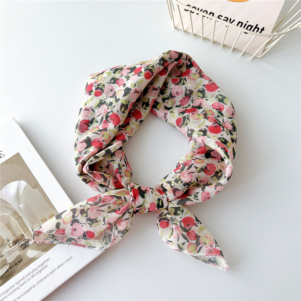 Women's Square Towel Silk Artistic Versatile Fashionable Elegant Scarfs