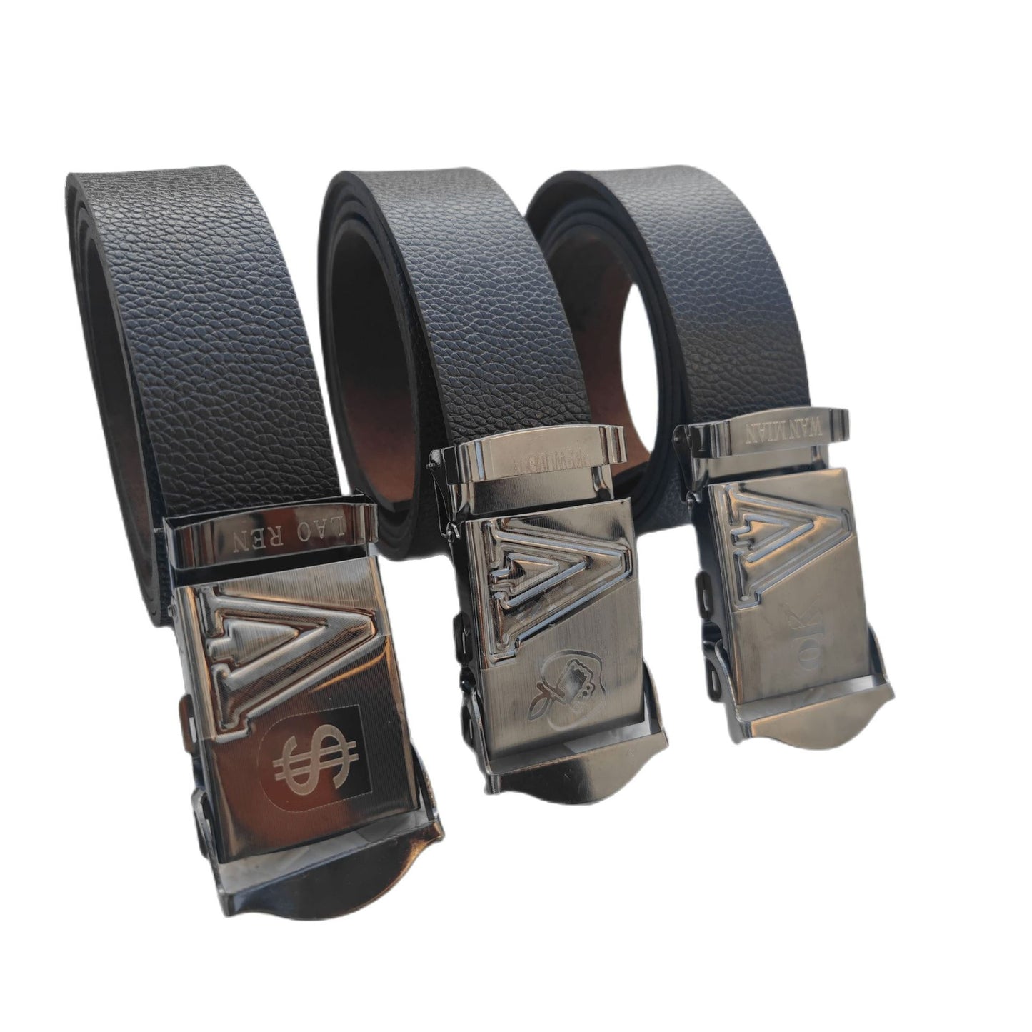 Men's Iron Mouth Snap Button Casual High-grade Belts