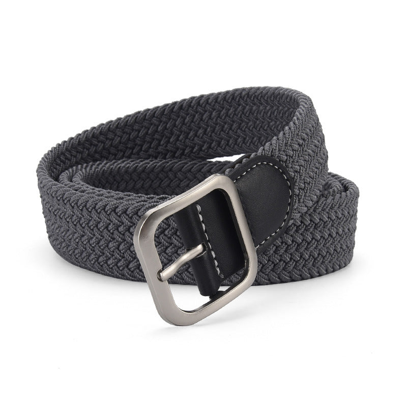 Women's & Men's Pin Buckle Woven Elastic Casual Canvas Belts