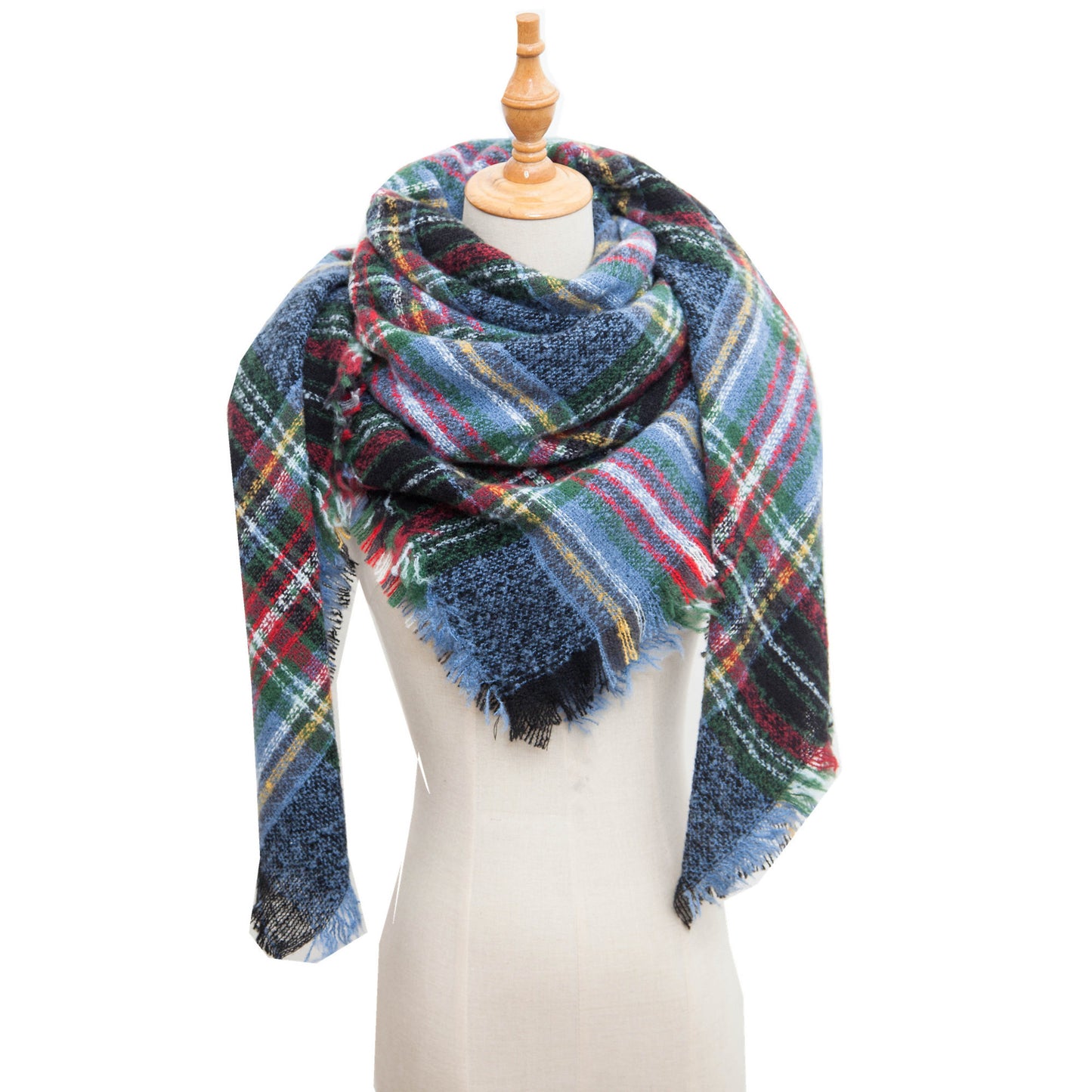 Versatile Source Shawl Large Plaid Triangle Scarfs