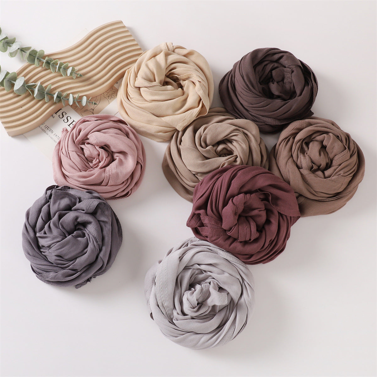 Modal Monochrome Rayon Breathable Shawl Cotton Linen Scarfs