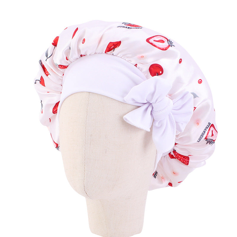 Popular Printing Satin Round Tam-o'-shanter Elastic Kids' Headwear