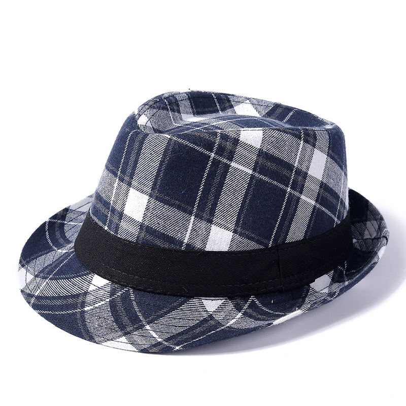 Men's British Style Billycock Plaid Hat Top Hats & Caps