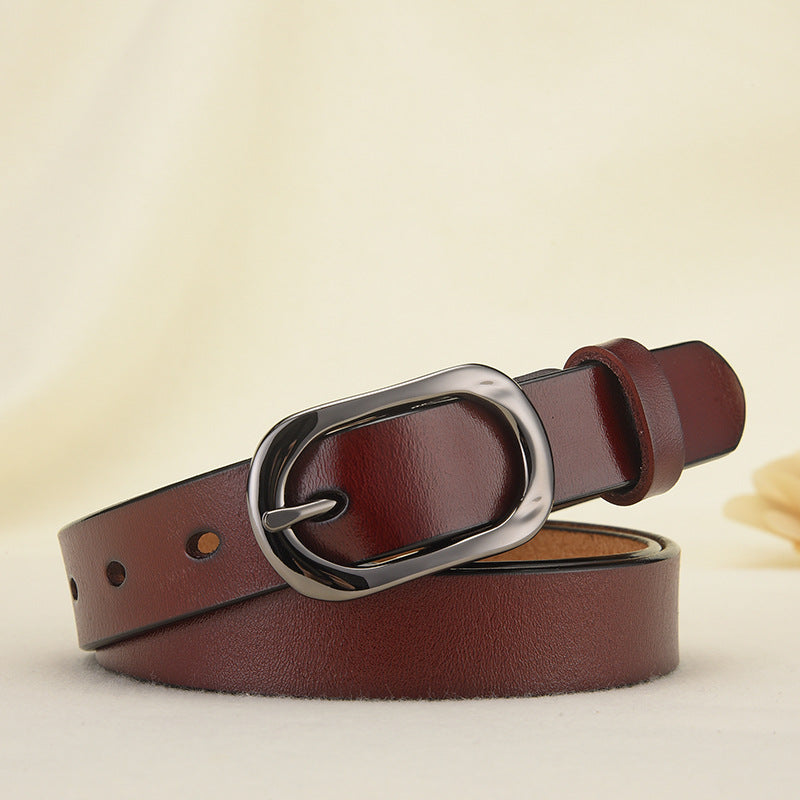 Women's Alloy Pin Buckle Leather Casual Fine Belts