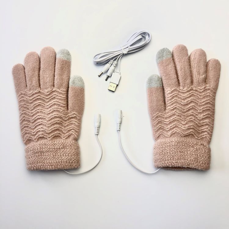 Women's Knitted Touch Screen Electrically Heated Power Gloves