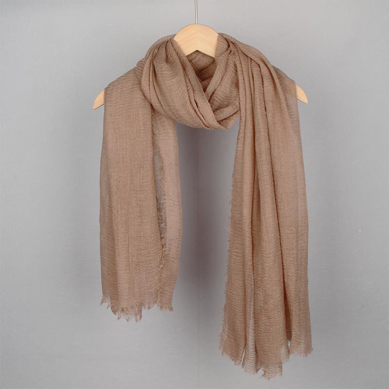 Women's Solid Color Cotton Linen Hair Towel Monochrome Scarfs