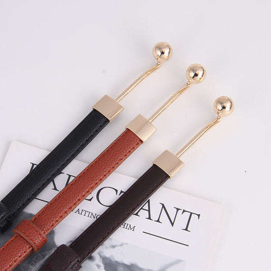 Women's With Dress Sweater Retro Korean Type Belts