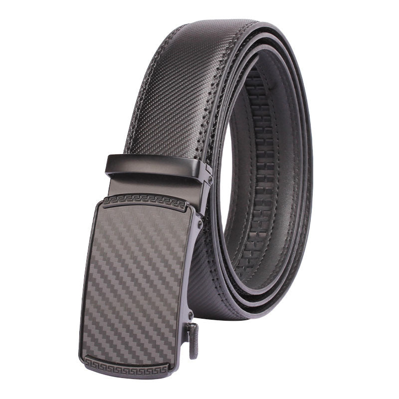 Men's Leather Versatile Cowhide Automatic Buckle Advanced Belts