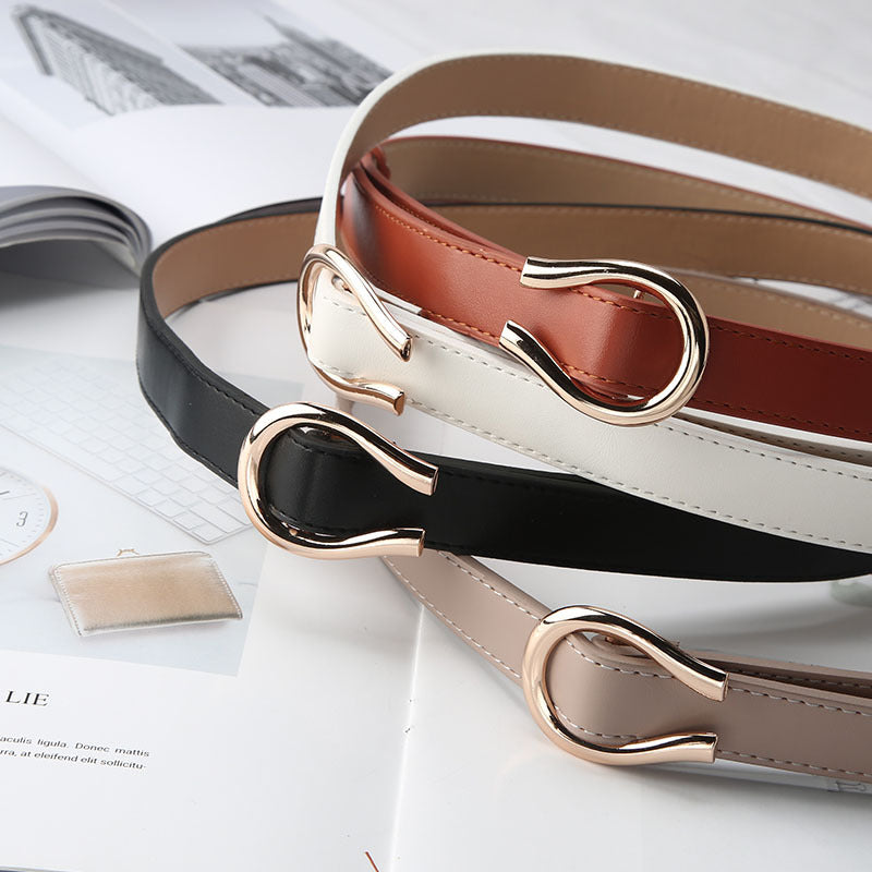 Women's No Hole Thin Style Temperament Wild With Dress Belts