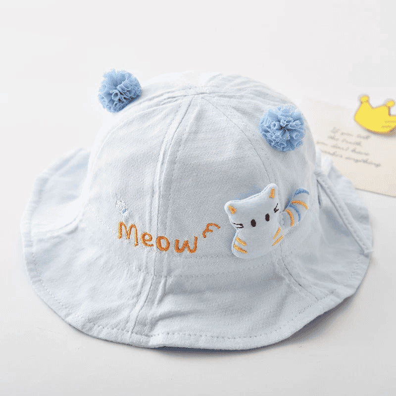 Women's & Men's Fisherman Hat Cartoon Cute Kitty Adjustable Kids' Headwear